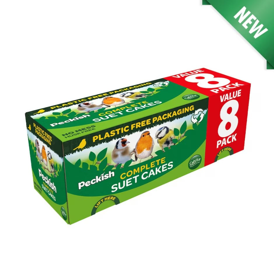 Peckish Complete Seed and Nut Suet Cakes 8 Pack Box
